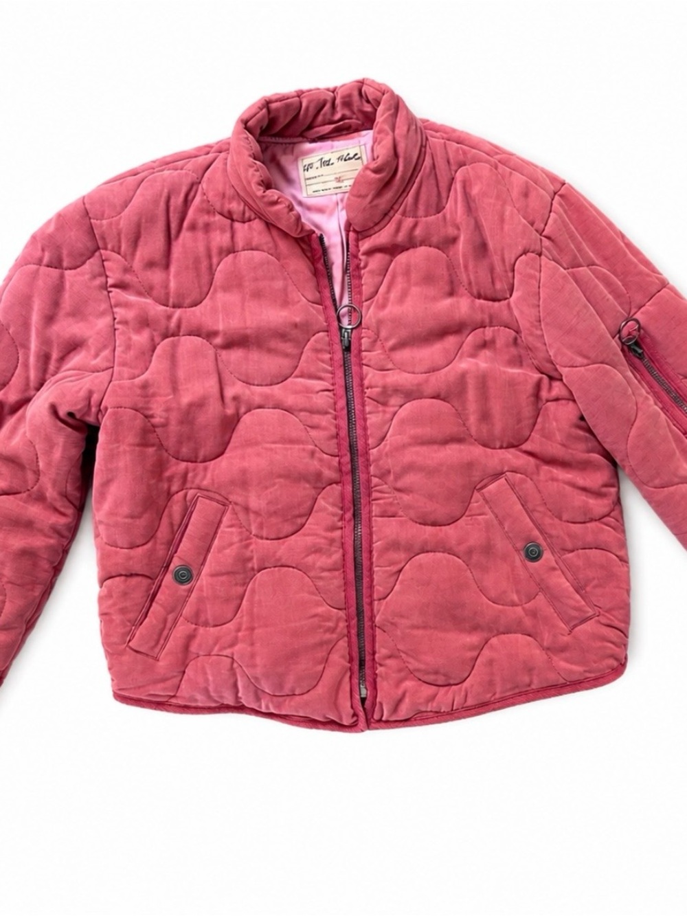 We The Free Quilted Rose Puffer Jacket in Rose-Pink